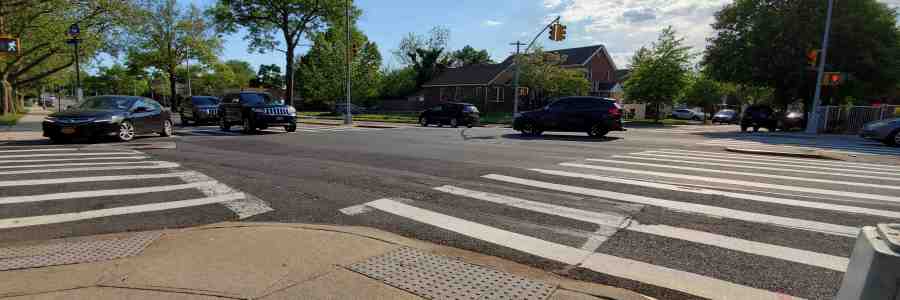 A view of Utopia and Underhill with a lot of cars.
